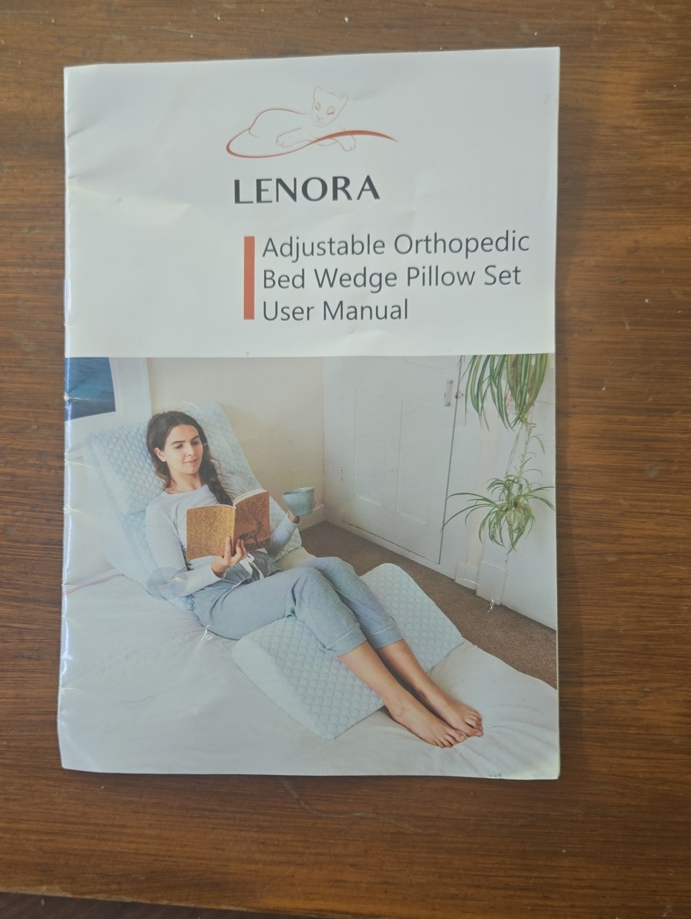 Lenora Adjustable Orthopedic Bed Wedge Pillow Set - White And Light Blue.